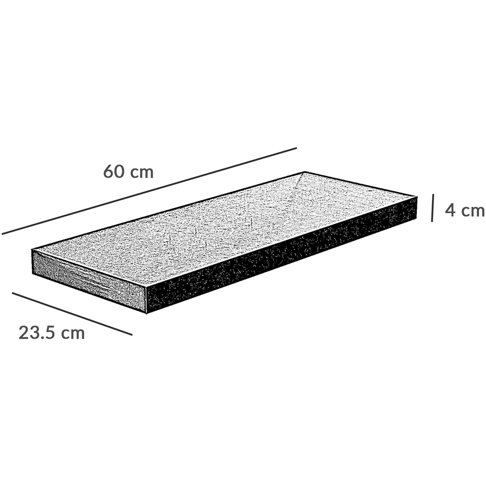 Innoteck 60cm High Gloss Grey Floating Shelf Image 5