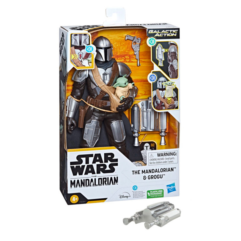 Hasbro Star Wars Galactic Action Mandalorian and Grogu Image 4