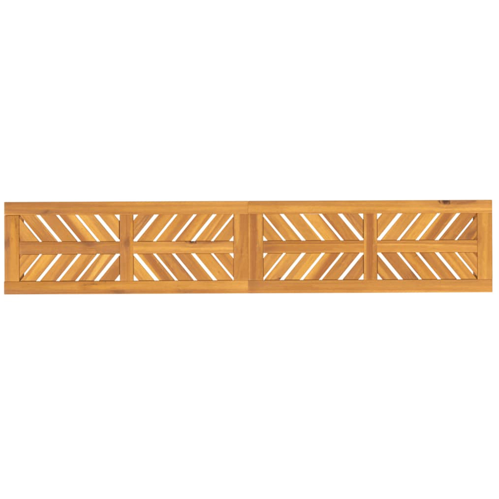 vidaXL 4 Seater Solid Wood Acacia Fishbone Slatted Garden Bench Image 5