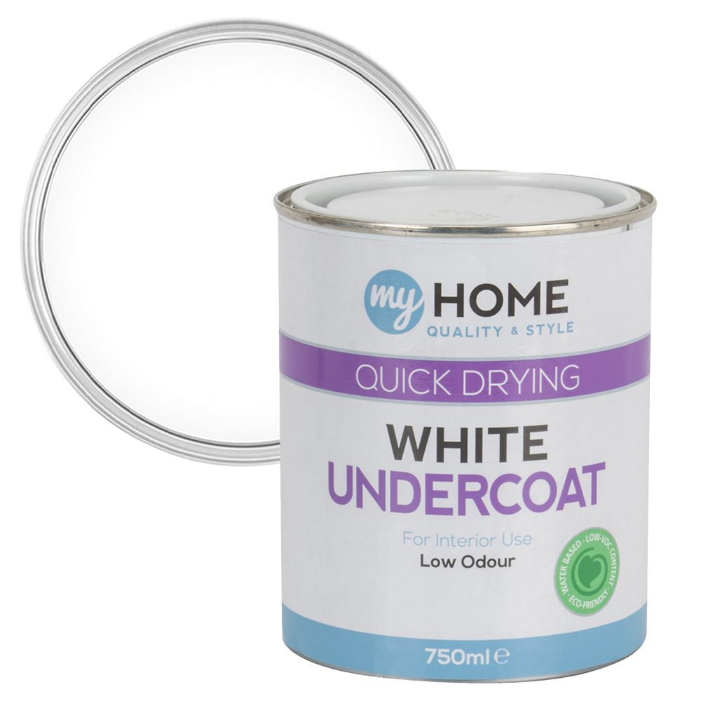 My Home White Matt Quick Drying Undercoat 750ml Image 1