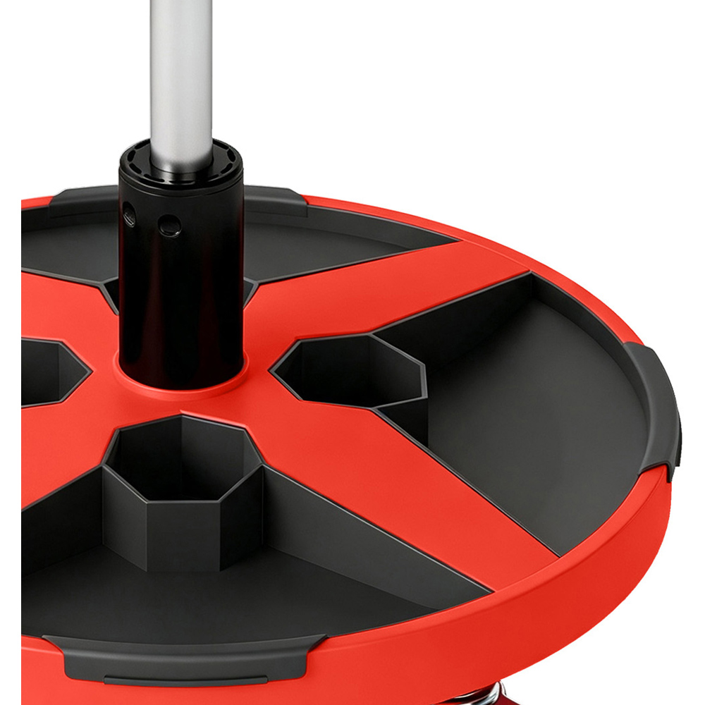 HOMCOM Black Height Adjustable Rolling Mechanic Stool 135kg Image 3