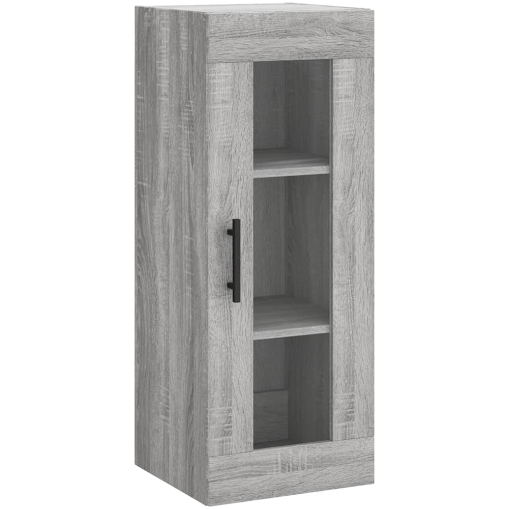 vidaXL Single Glass Door 3 Shelf Grey Sonoma Highboard Image 5