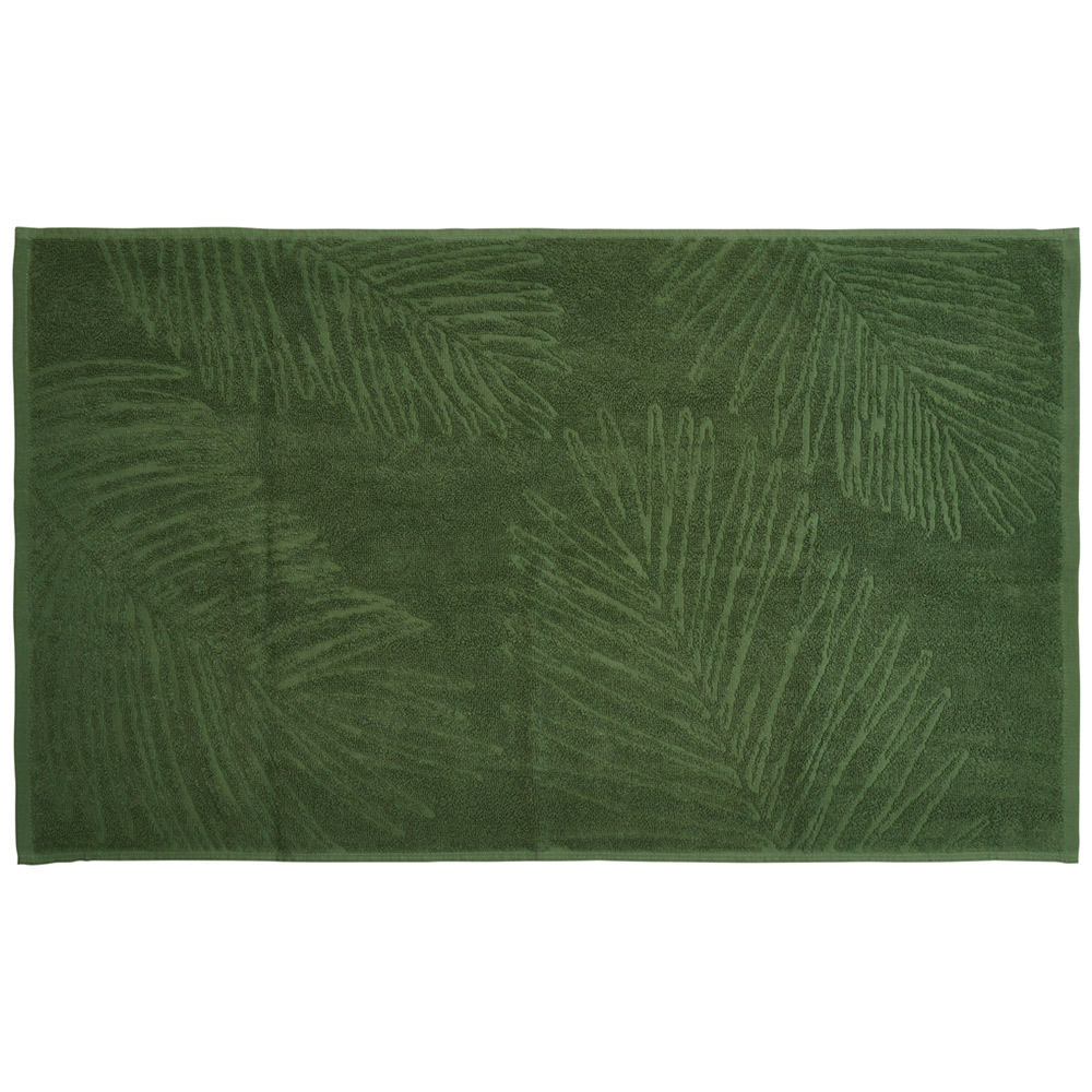 Wilko Green Botany Leaf Hand Towel Image 3