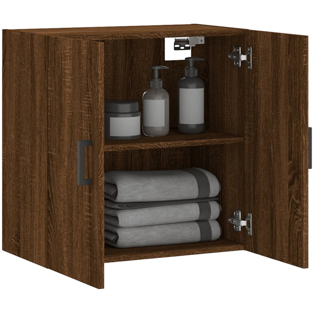 vidaXL 2 Door Brown Wall Cabinet Image 4