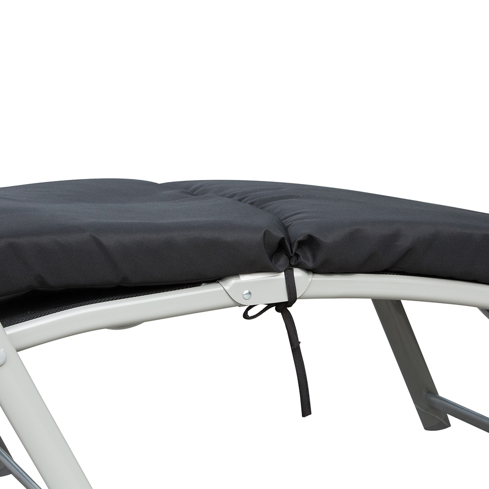Outsunny Sun Lounger Recliner Black Image 5