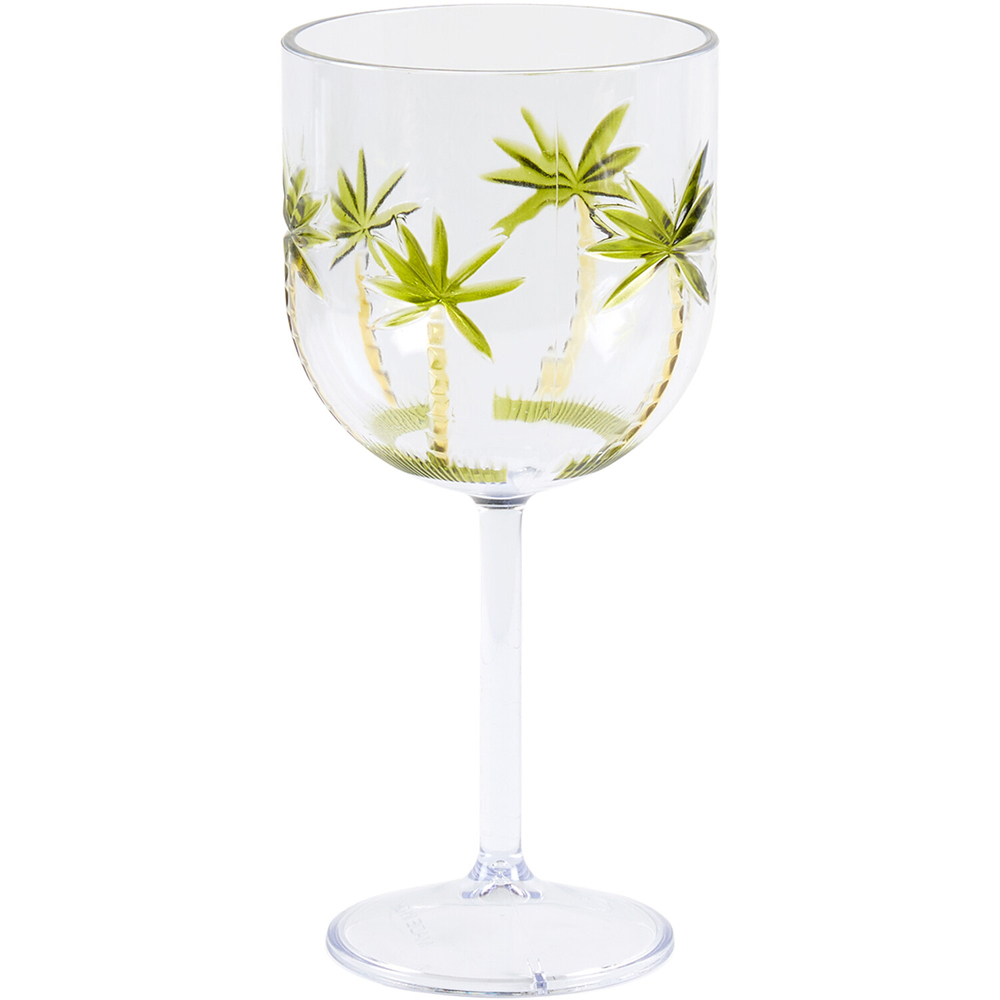 Palm Tree Design Wine Glass Image 1