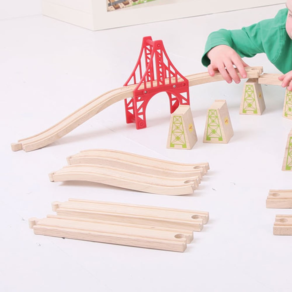 Bigjigs Rail 18-Piece Bridge Expansion Set Image 2