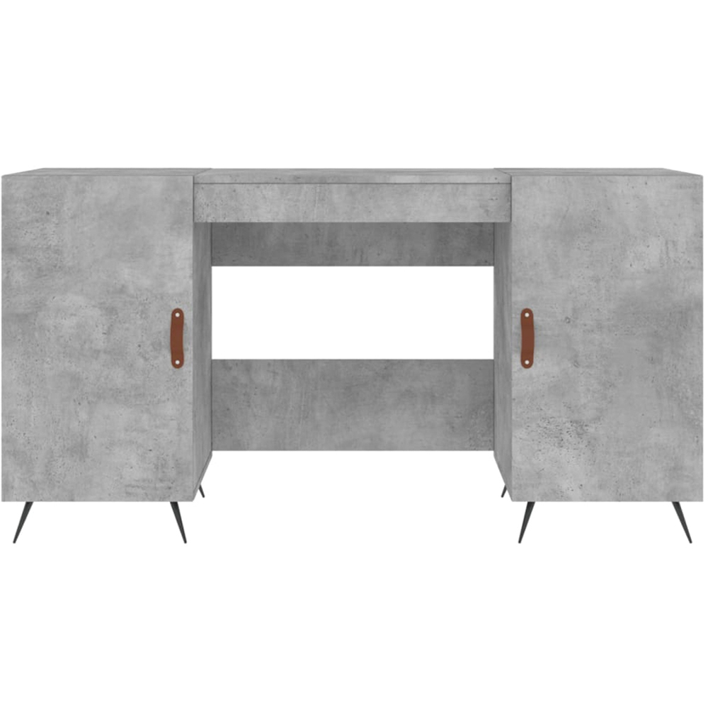 vidaXL 2 Door Computer Desk Concrete Grey Image 5