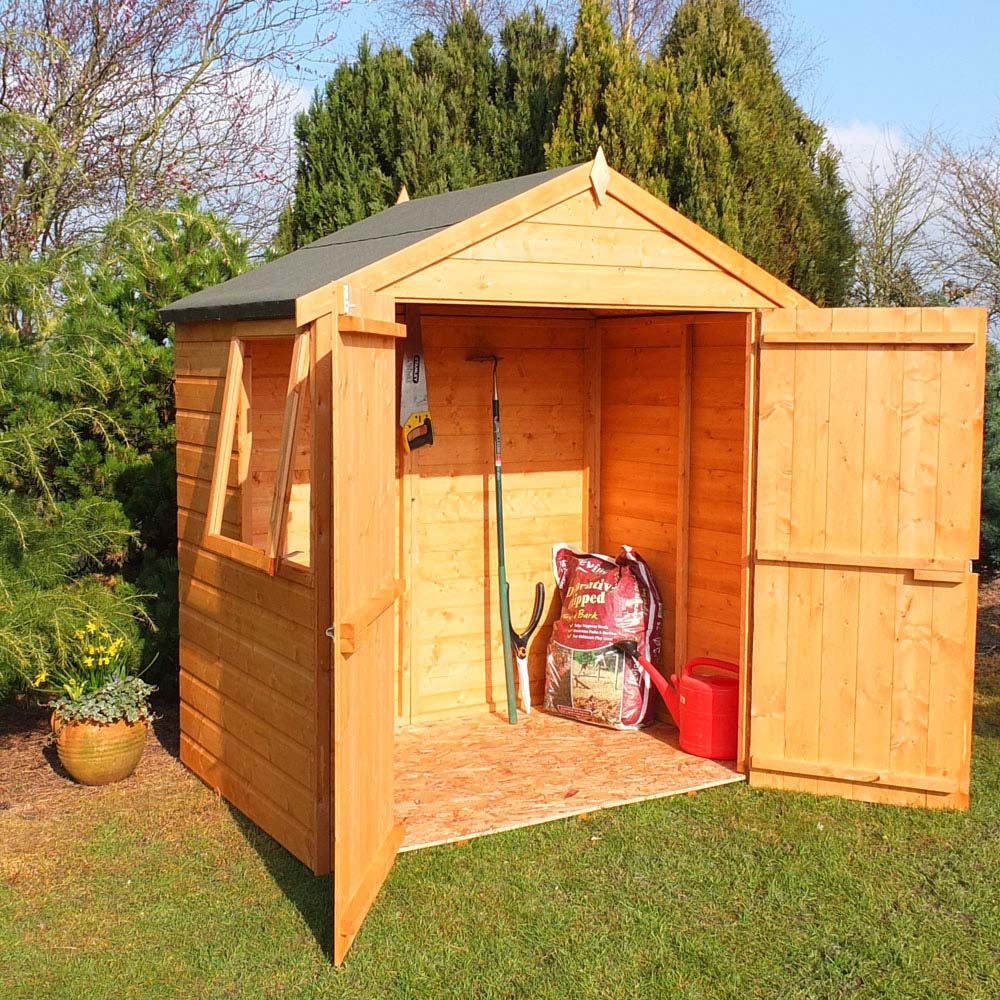 Shire Bute 4 x 6ft Double Door Dip Treated Shiplap Shed Image 4