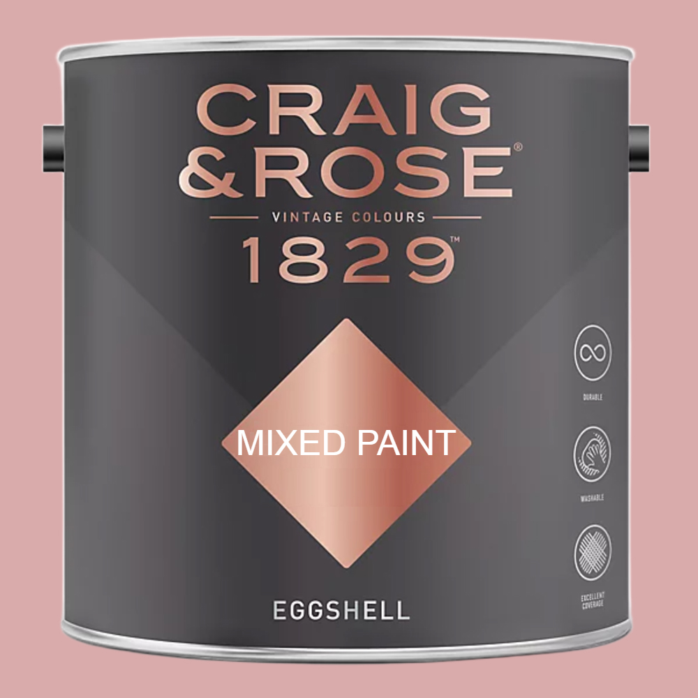 Craig & Rose 1829 Vintage Walls Wood and Metal Rose Pink Eggshell Paint 2.5L Image 2