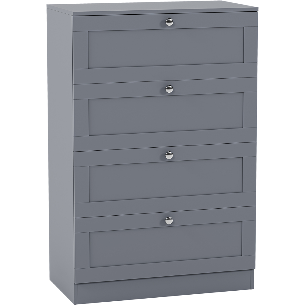 VIDA DESIGNS Altino 4 Drawer Grey Shaker-Style Chest of Drawers Image 2