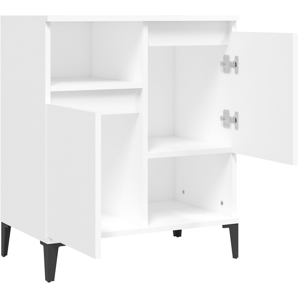 vidaXL 2 Door 2 Shelf White Sideboard Image 6