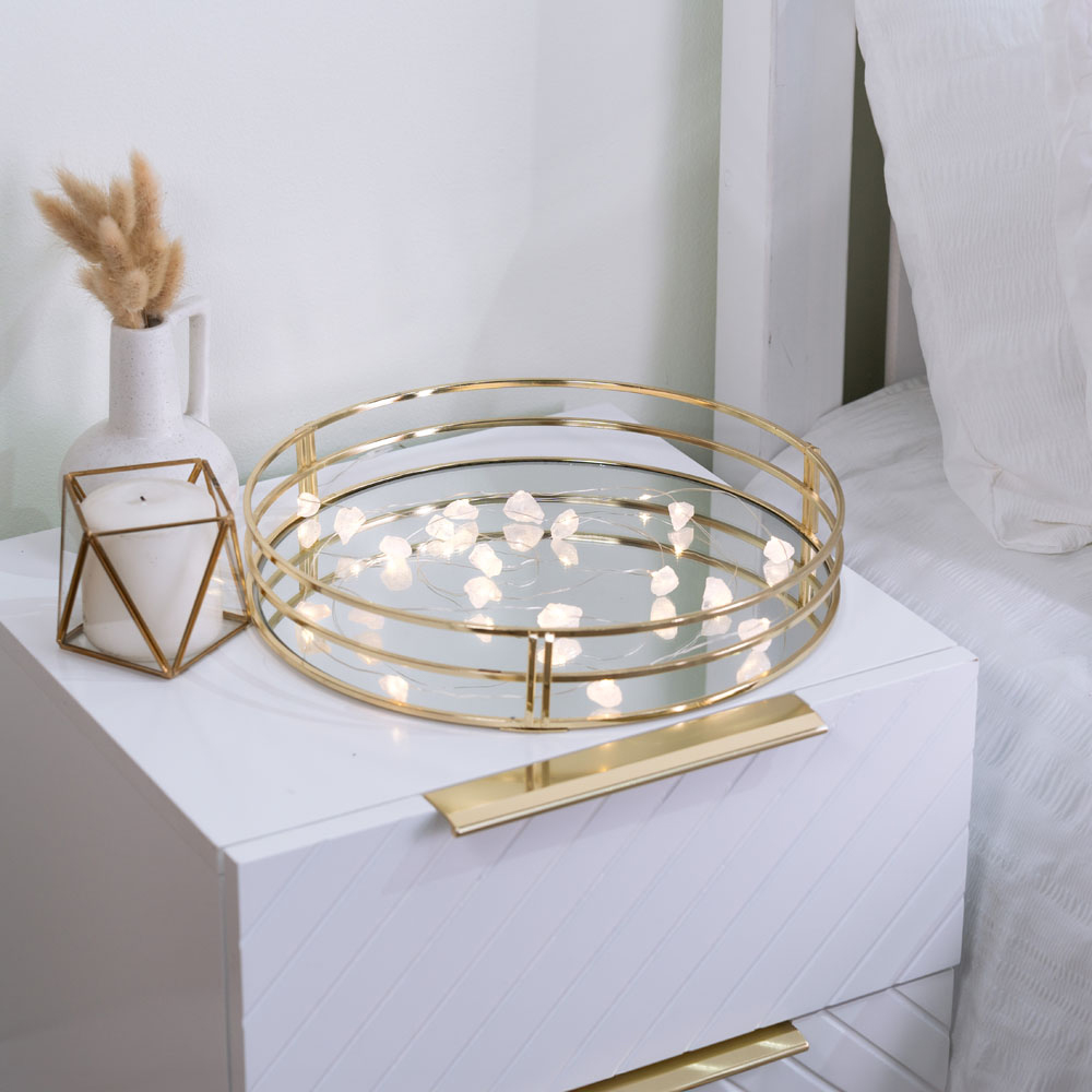 ValueLights Crystal Wellness 2.3m Clear Quartz LED Fairy String Light Image 4
