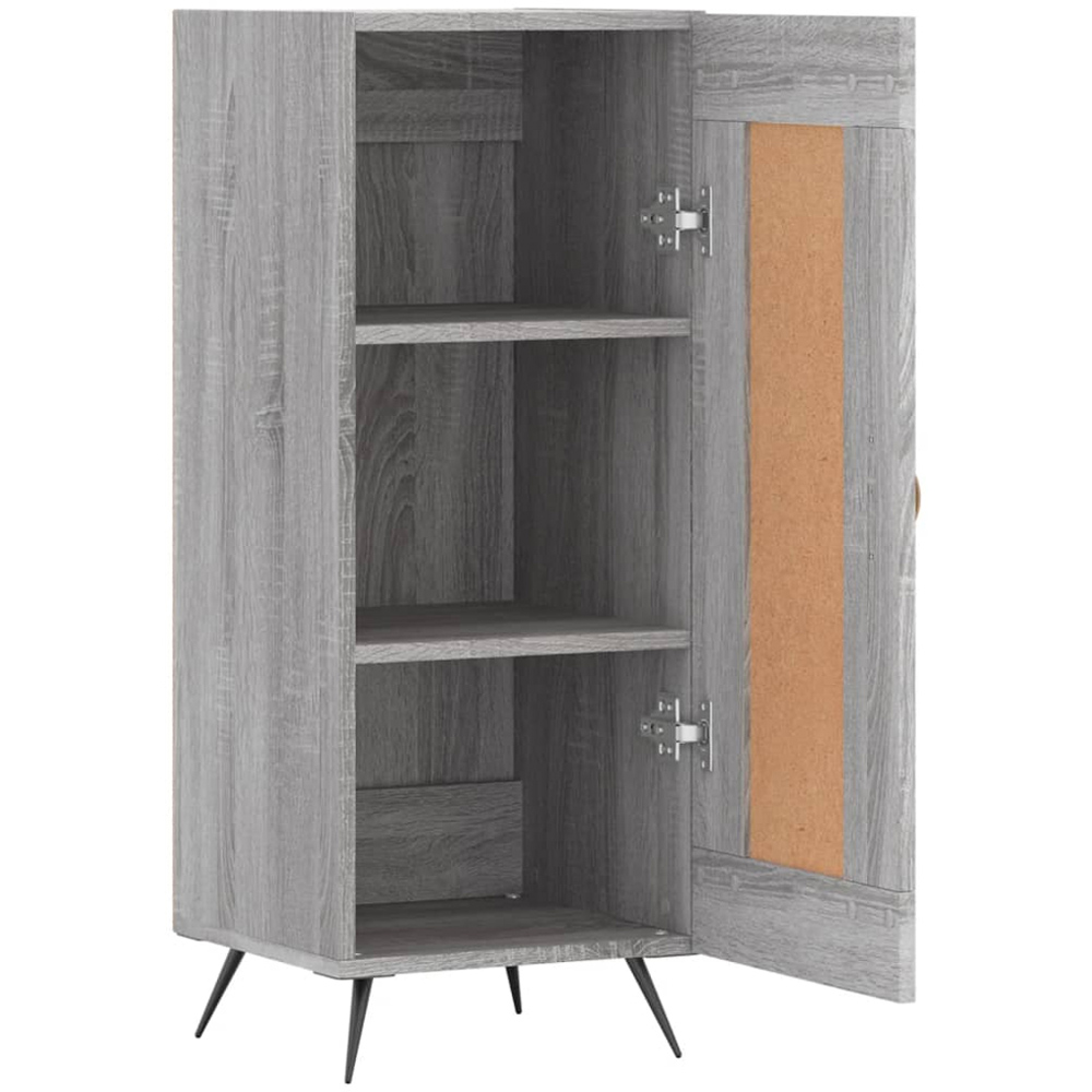 vidaXL Single Door Grey Sonoma Wooden Sideboard Image 6