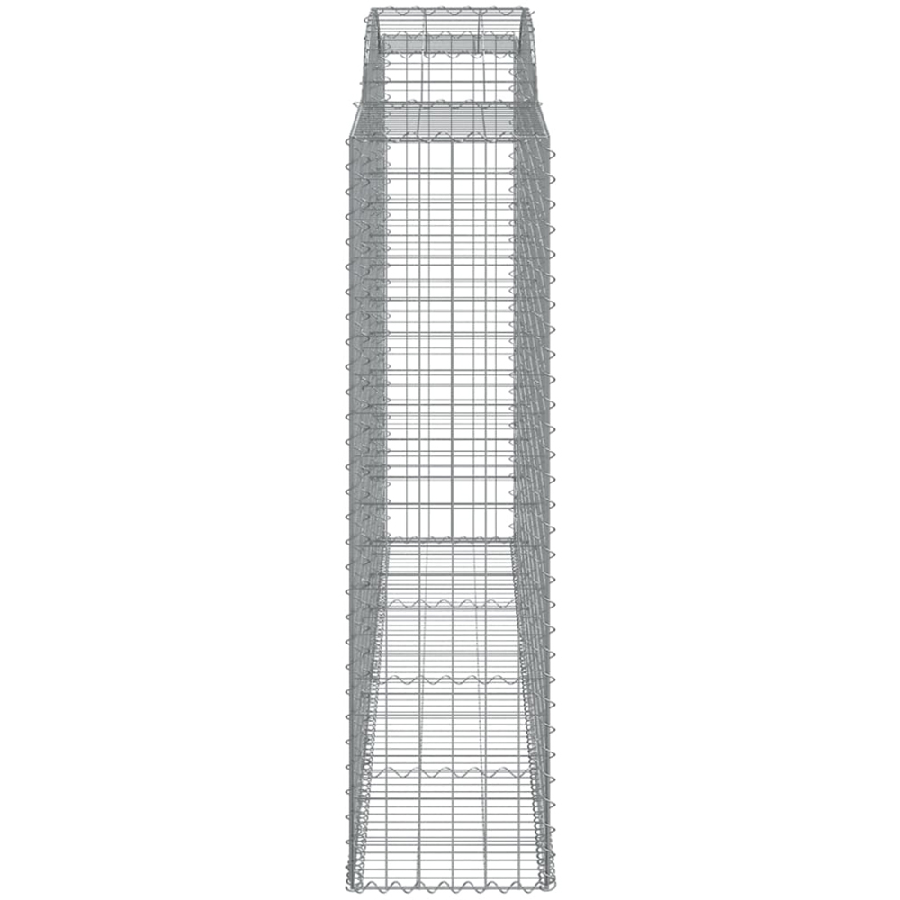 vidaXL Silver Galvanised Iron Arched Gabion Basket 300 x 50 x 180/200cm 8 Pack Image 4