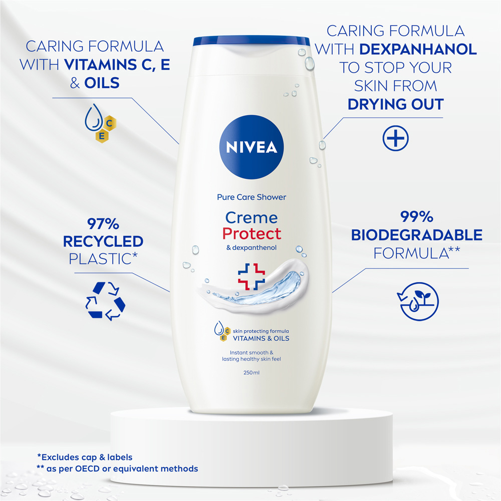 Nivea Creme Protect Shower Cream 250ml Image 4