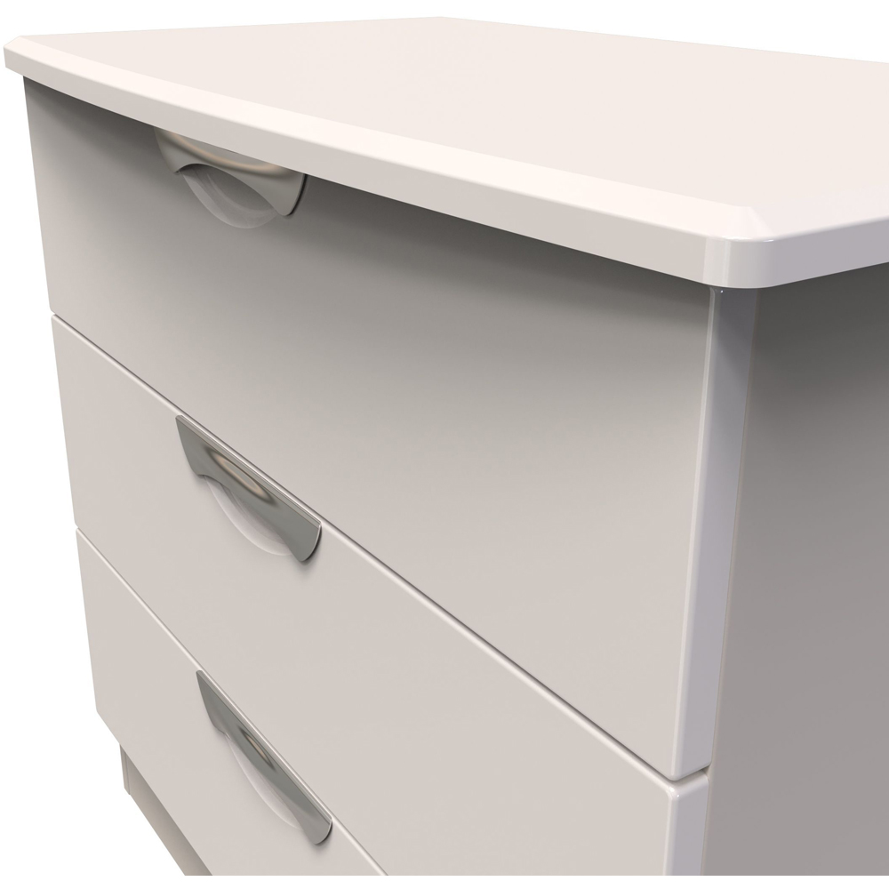 Crowndale Camden 3 Drawer Kashmir Gloss Chest of Drawers Ready Assembled Image 5