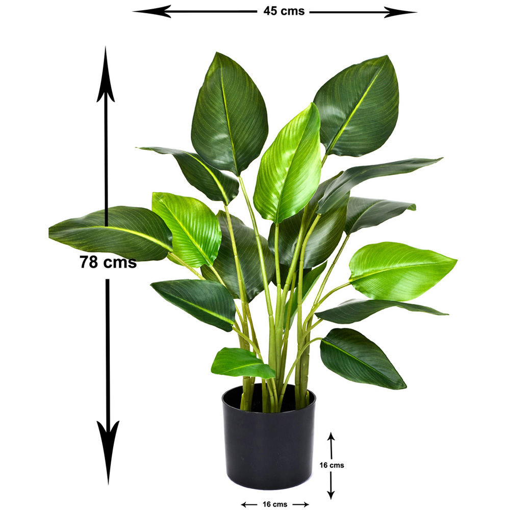 GreenBrokers Artificial Bird of Paradise Plant in Plastic Pot 78cm Image 4