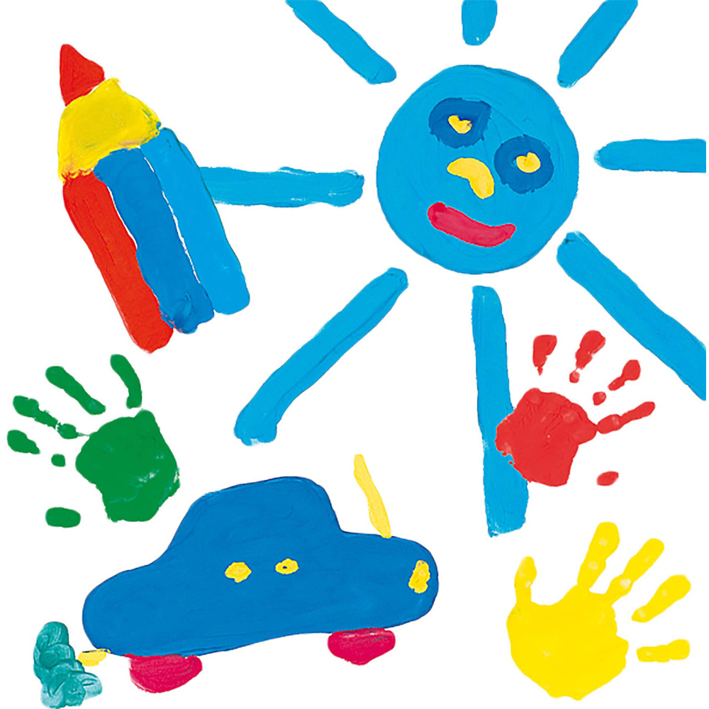 SES Creative Assorted Colour Finger Paint 145ml 4 Pack Image 3