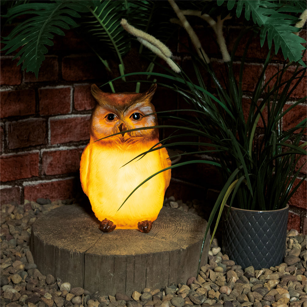 St Helens Female Light Up Owl Ornament Image 2