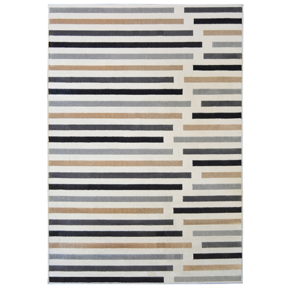 Homemaker Grey Abstract Stripe Rug 80 x 150cm Image 1