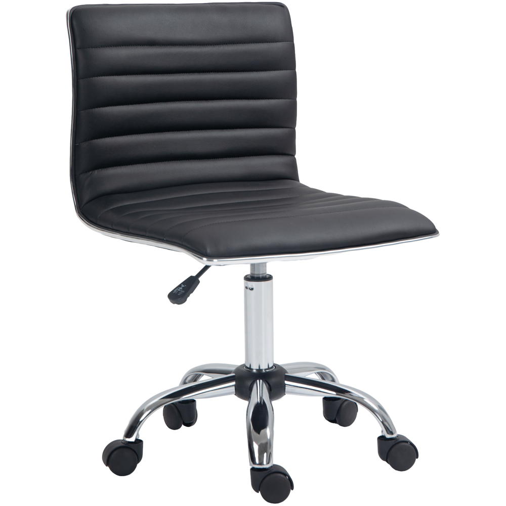Portland Black PU Leather Swivel Office Chair Image 2