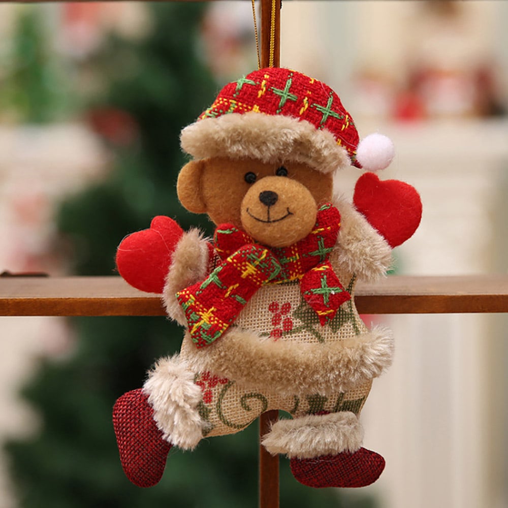 Living and Home Snowman Santa Claus Christmas Tree Ornament 4 Pack Image 7