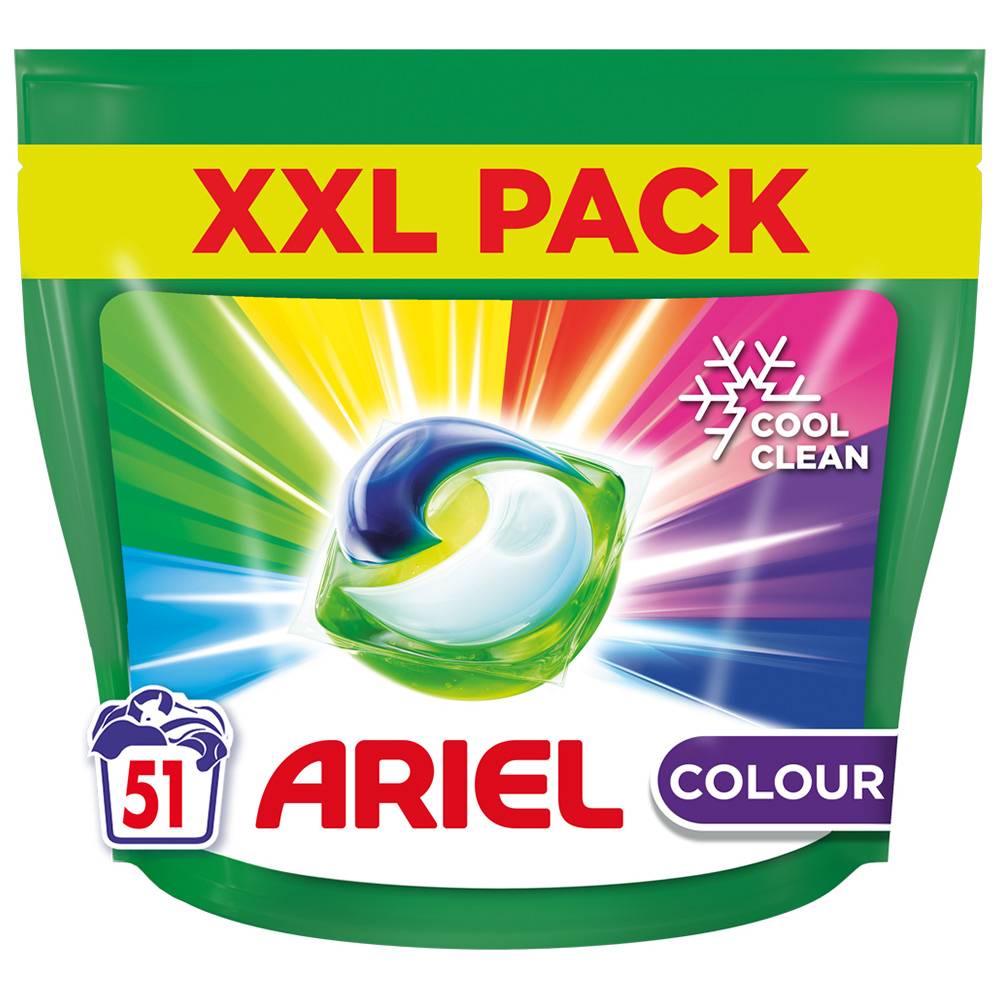 Ariel Colour All in 1 Pods Washing Liquid Capsules 51 Washes Case of 2 Image 3