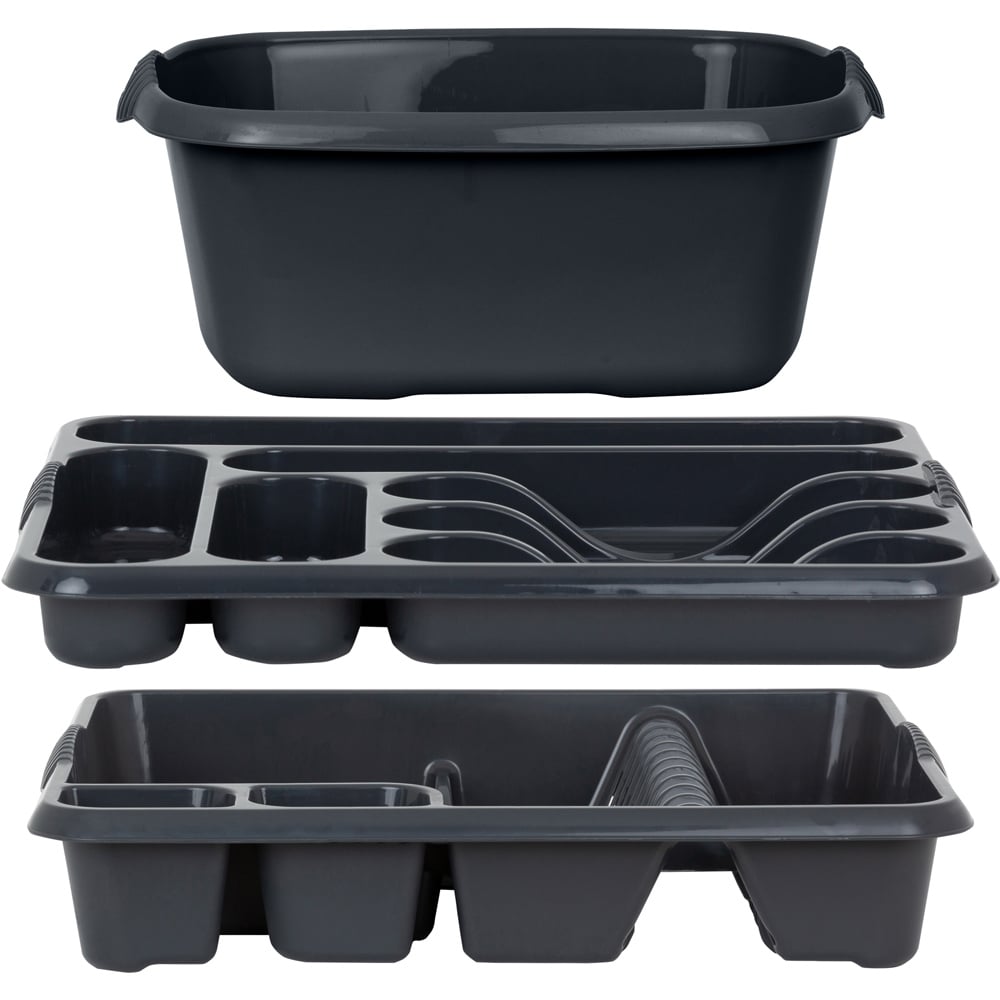 Wham 3 Piece Casa Plastic Kitchen Set Midnight Image 1