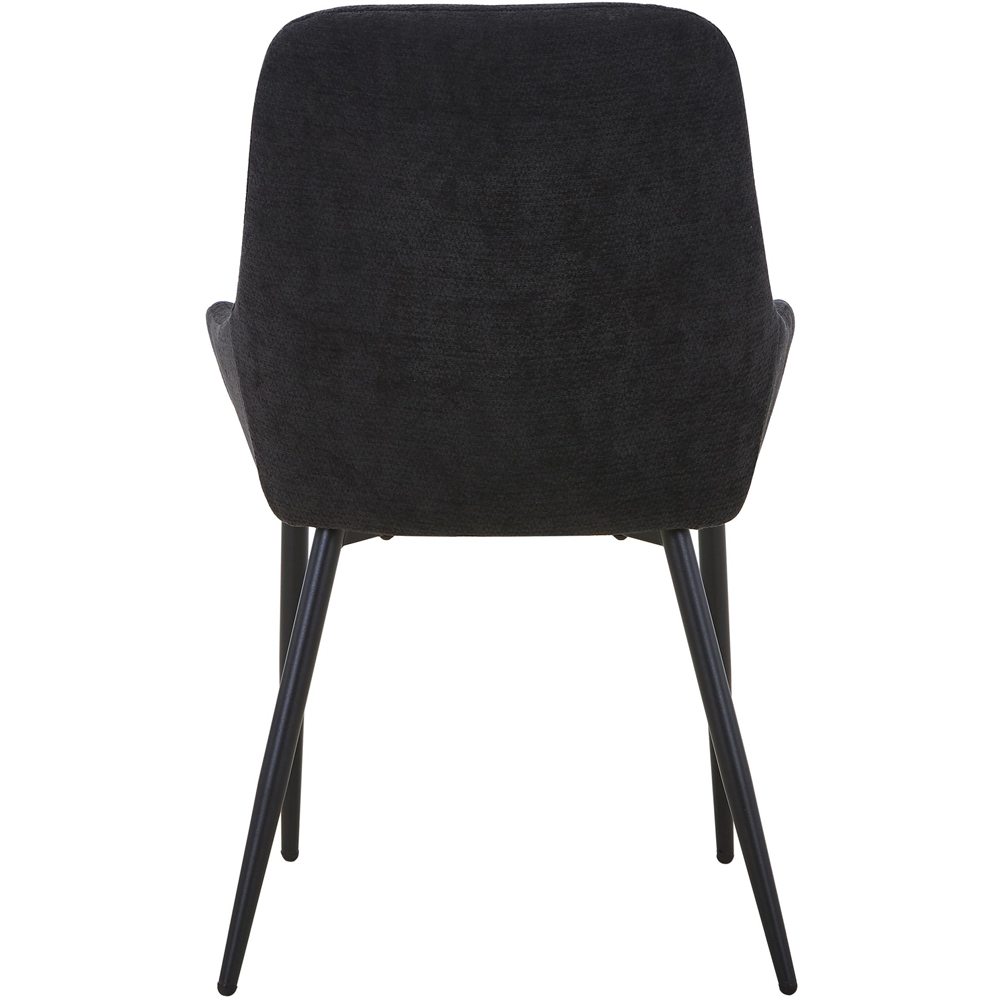 Portland Valenza Black Curved Back Dining Chair Image 5