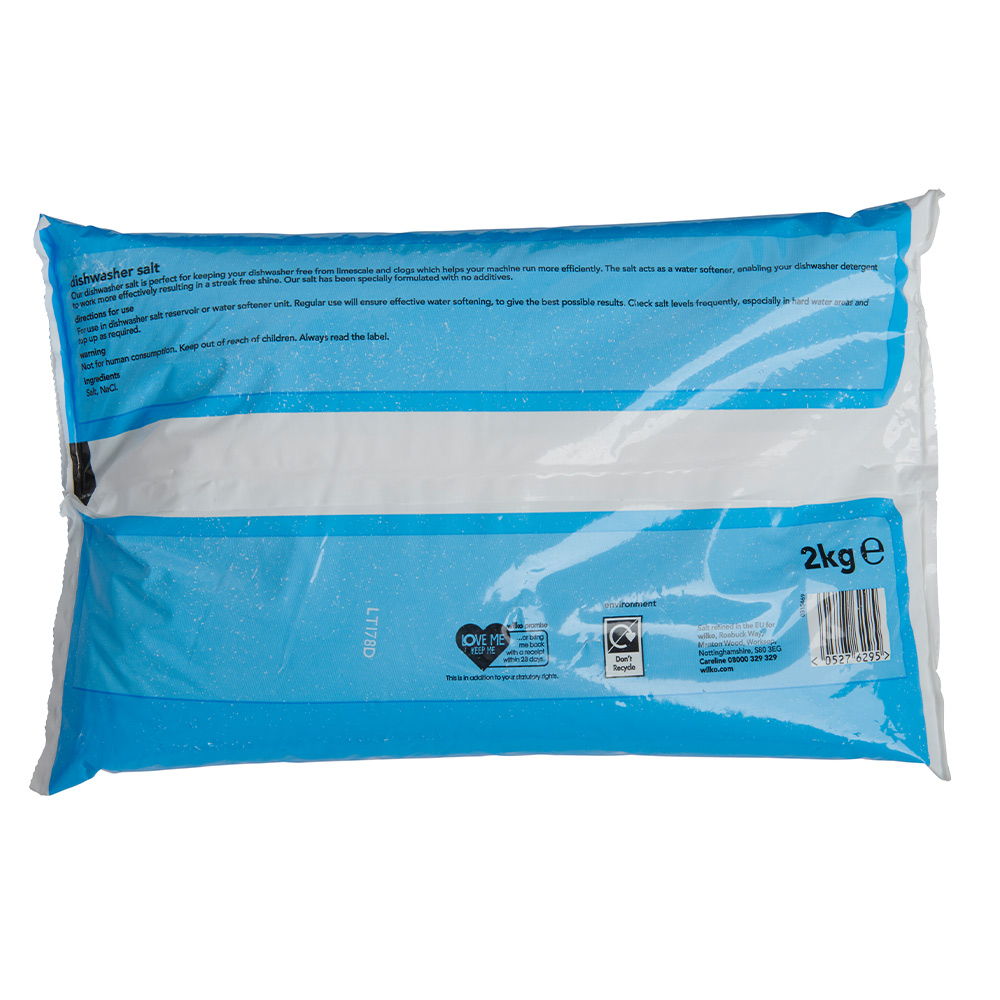 Wilko Dishwasher Salt Case of 6 x 2kg Wilko