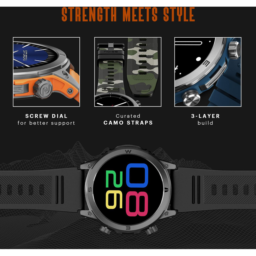 Noise NoiseFit Endeavour Jet Black Smartwatch Image 8