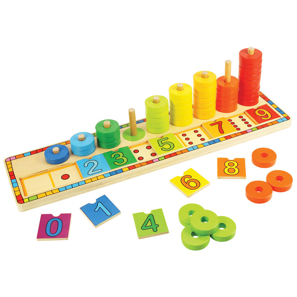 Bigjigs Toys Kids Wooden Learn to Count Game Image 1