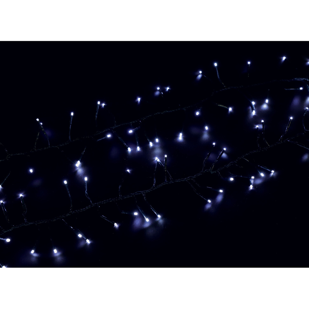 2000 LED Cluster String Lights Ice White Image 3