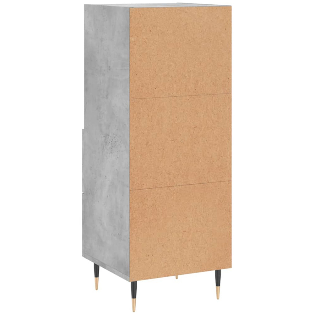 vidaXL 2 Drawer 2 Shelf Concrete Grey Sideboard Image 8