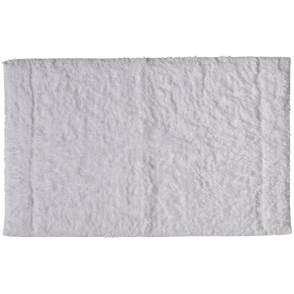 Wilko White Cotton Bath Mat 50 x 80cm Image 1