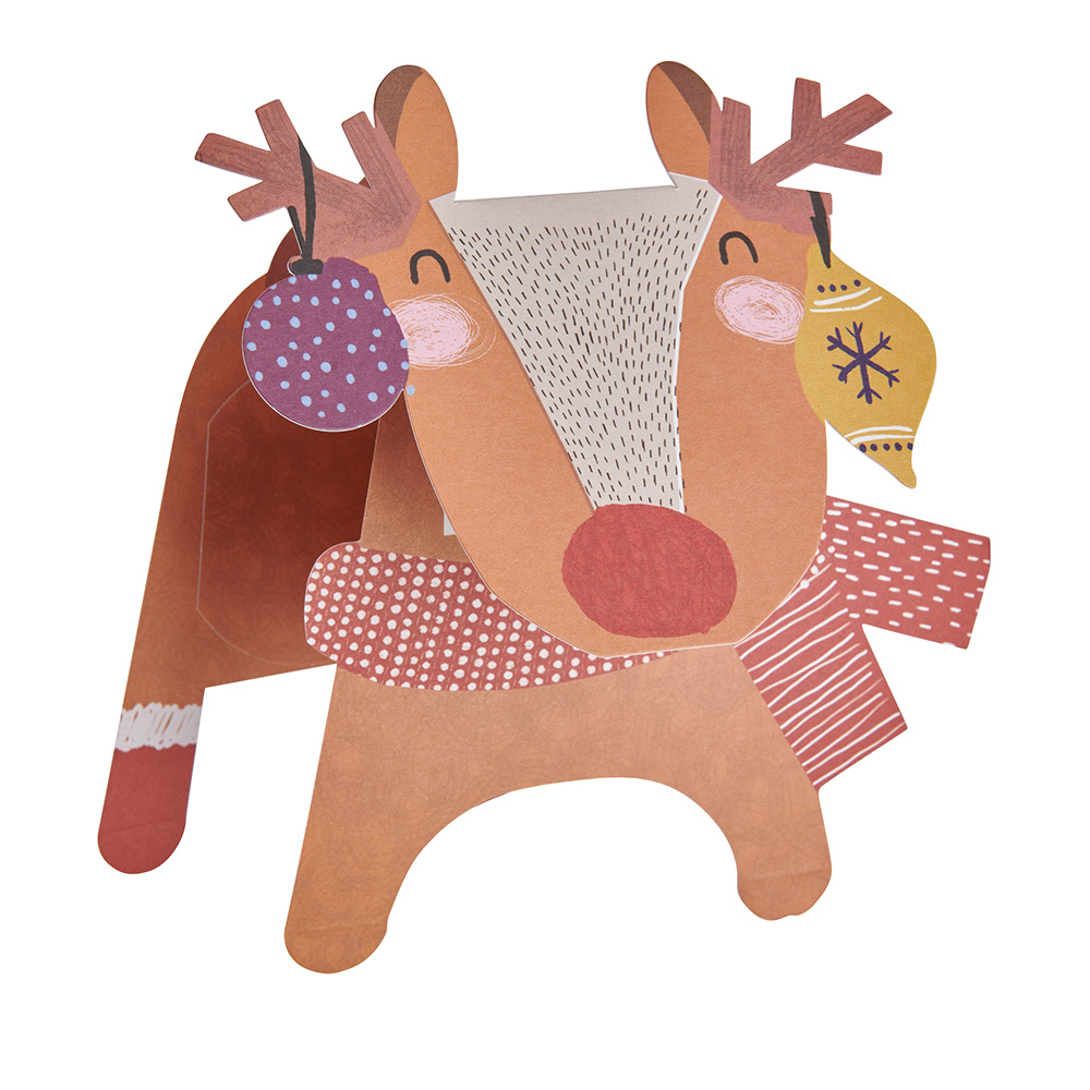 Wilko Novelty Reindeer Cards 6 Pack Image 2