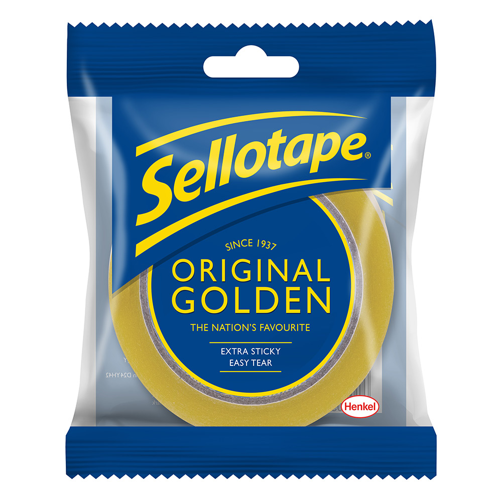 Sellotape Original Golden Sticky Tape 24mm x 50m Image 1