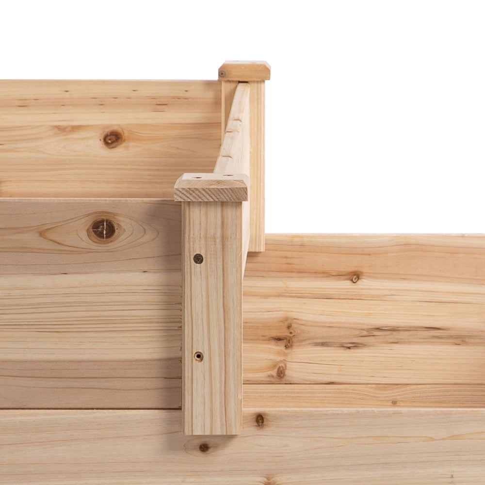 Outsunny Wooden Raised 2tier Box Image 3