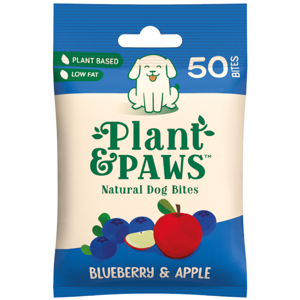 Plant & Paws Blueberry & Apple Natural Dog Bites 50 Pack Image 1