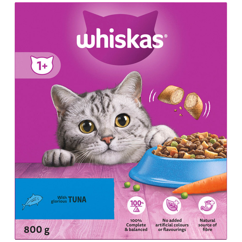 Whiskas Adult Tuna Flavour Dry Cat Food 800g Image 4