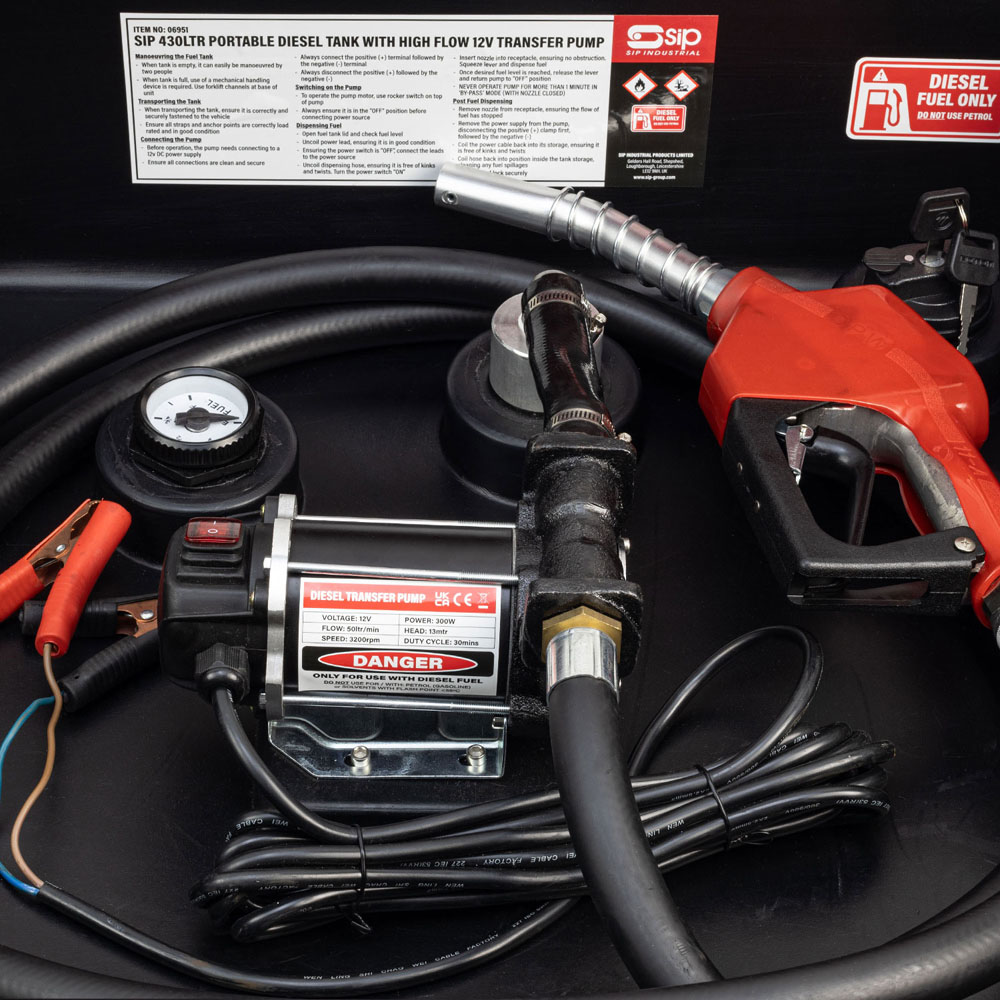 SIP Portable Diesel Tank with High-Flow Transfer Pump 12V 430L Image 3