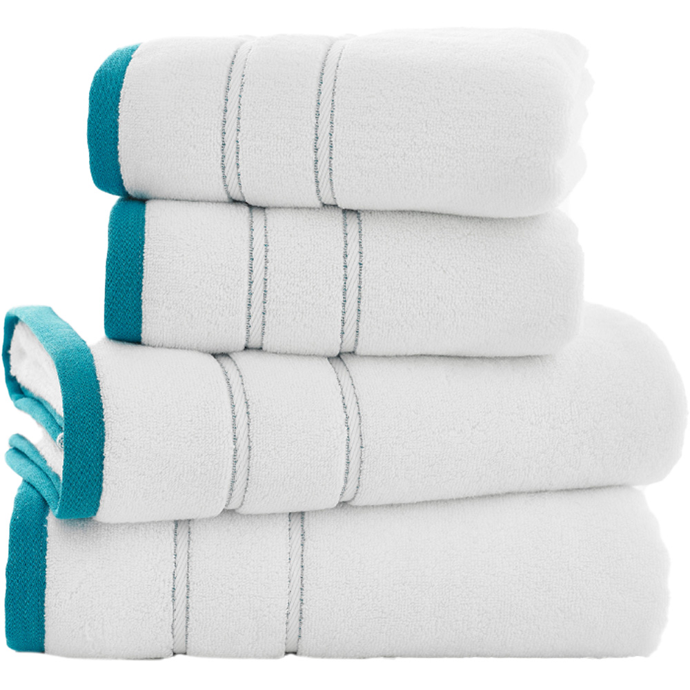Lobster Creek Delamere Zero Twist Turquoise Bath Sheet Image