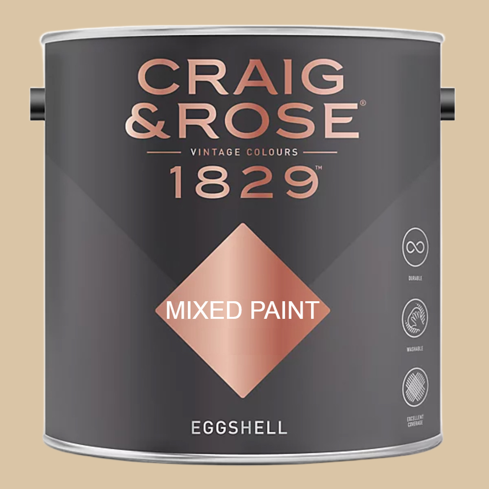 Craig & Rose 1829 Vintage Walls Wood and Metal Deep Sung Cream Eggshell Paint 2.5L Image 2