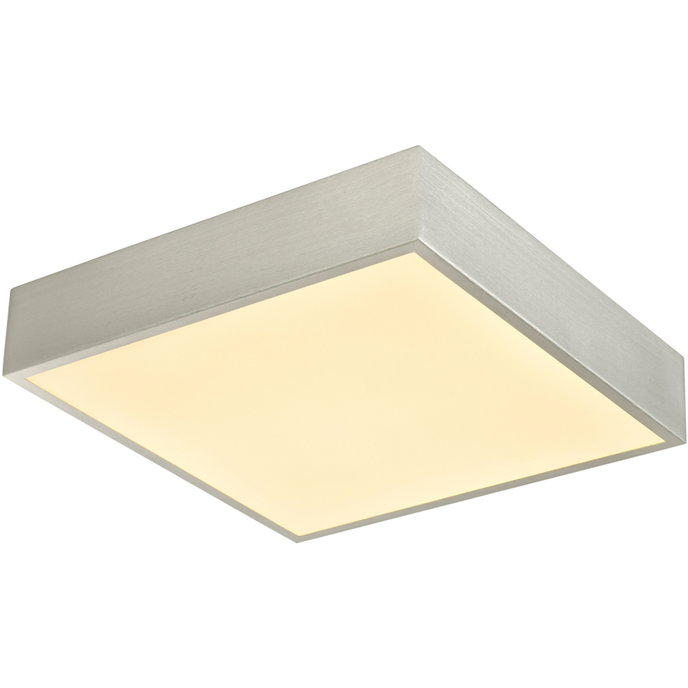 Happy Homewares Brushed Silver LED Flush Square Ceiling Light Image 5