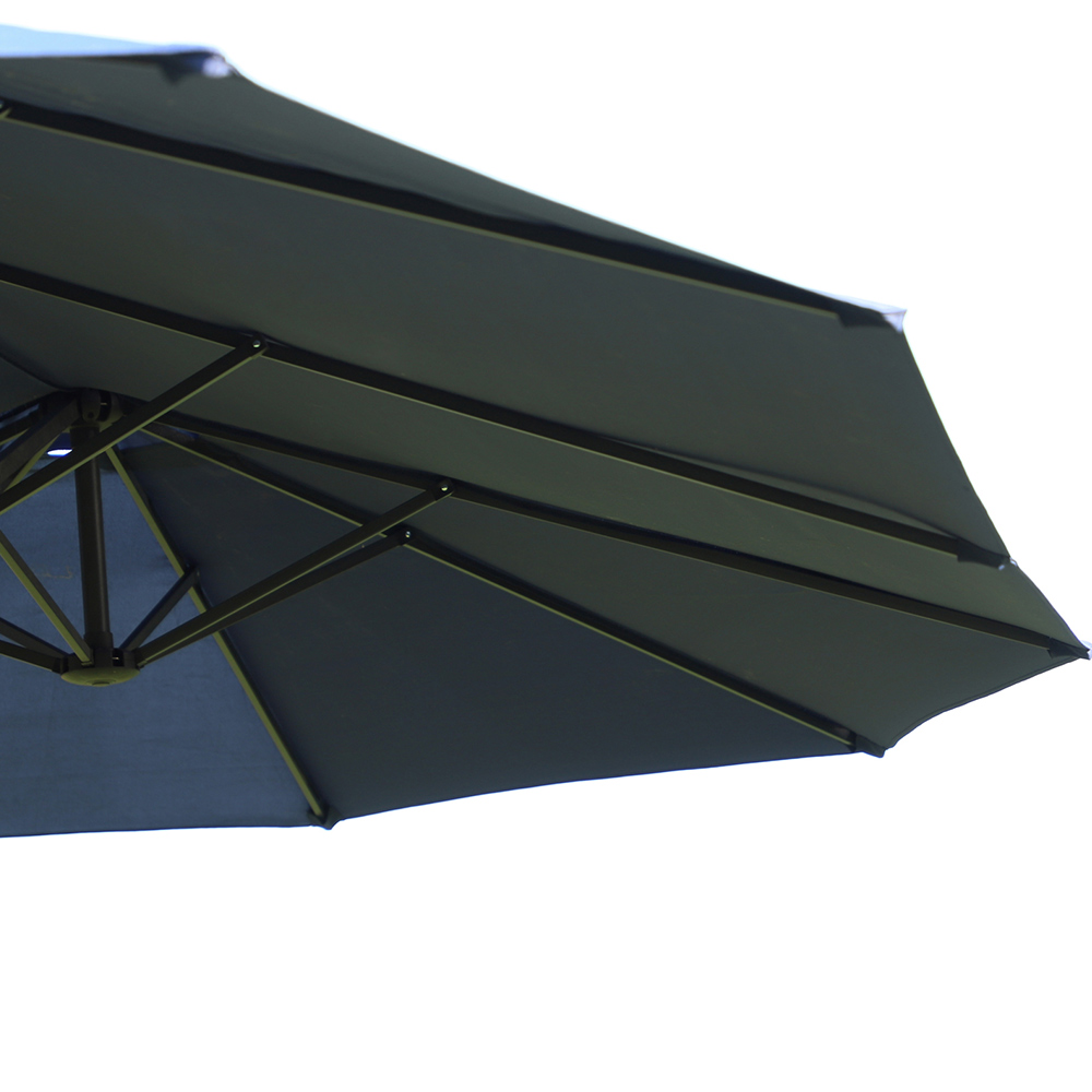 Outsunny Blue Double Sided Garden Crank Parasol 4.6m Image 4