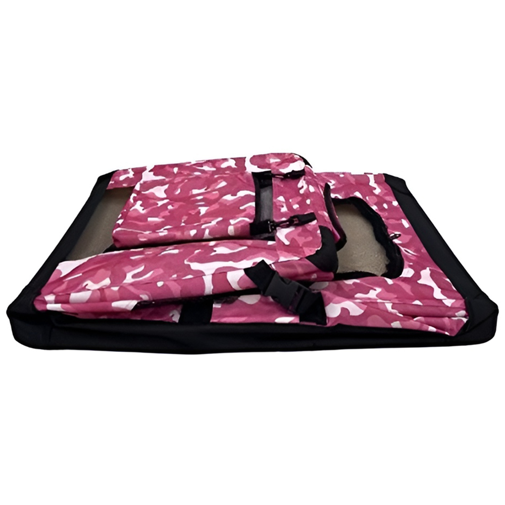 HugglePets Medium Camo Pink Fabric Crate 60cm Image 4