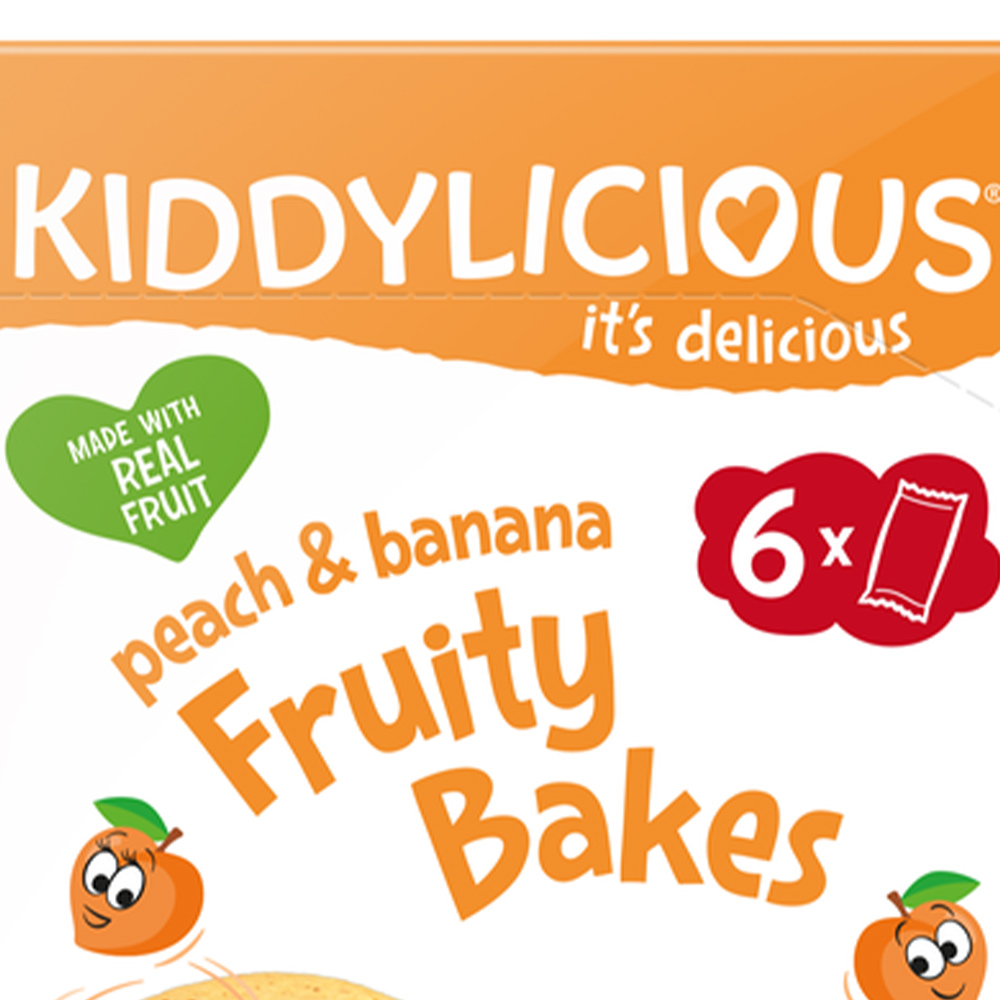 Kiddylicious Fruit Bakes Peach & Banana 6 pack Image 2