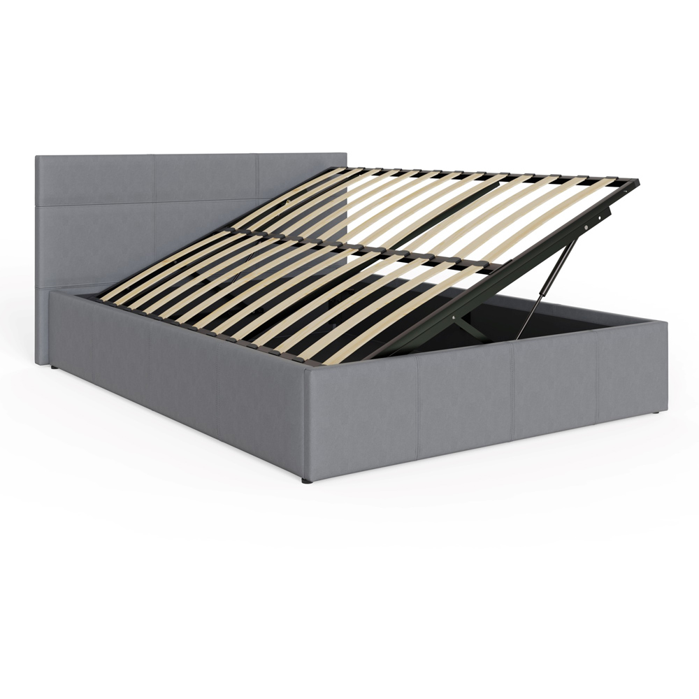GFW Double Grey Side Lift Ottoman Bed Image 6