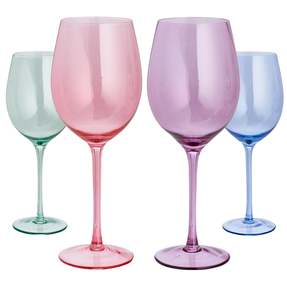 Wilko Pastel Iridescent Wine Glass 4 Pack Image 6